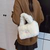 Casual Commuter Plush Crossbody Bag  Cute Korean Handbag Autumn And Winter Bucket Bag For Women Birthday Gifts