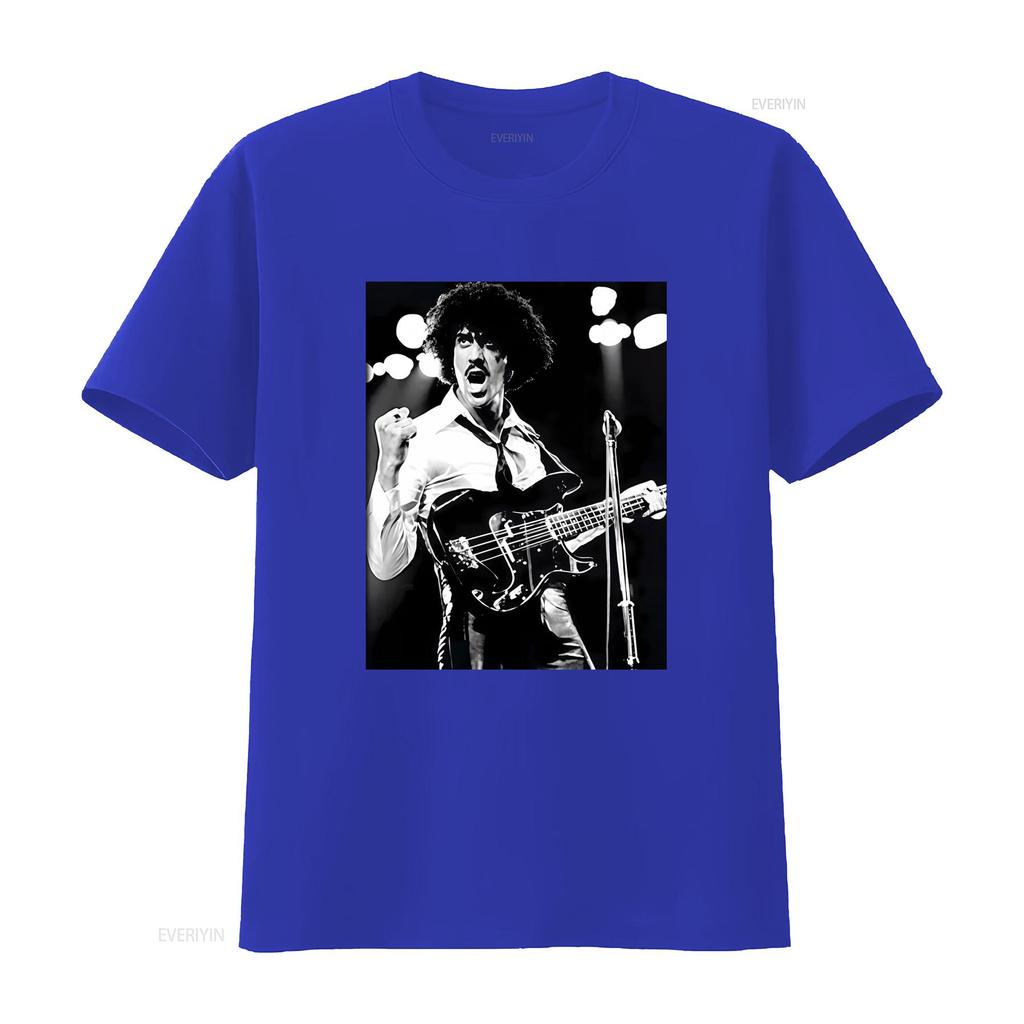 New Thin Lizzy Phil Lynott Singer Concert Style Cotton T Shirt for S 5XL UM195 vintage Washed Stretched streetwear Casual