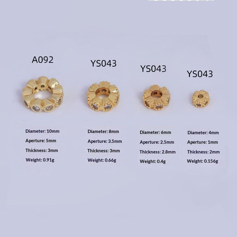 10/20Pcs Diy Accessories Metal Rhinestone Wave Shape Spacer Beads For Jewelry Making Bracelets Beads Separator Beads
