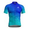 Mens Slim Fit Short Sleeve Cycling Jersey 3D Digital Print Breathable Quick Dry Performance Sportswear