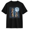 3 Meerkats Howling At the Moon Mongoose Animal Lover T Shirt Beach Popular T Shirts 100 Cotton Crew Neck Plus Size Top Tees