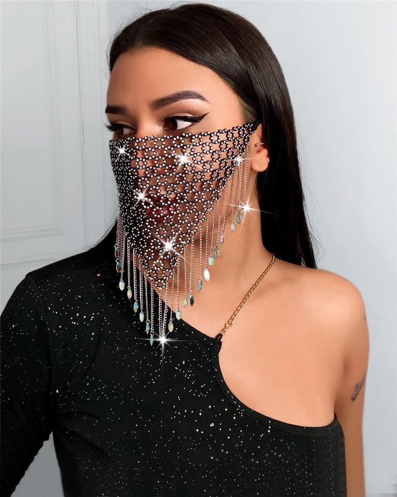 1Pcs Luxury Face Mask Washable Party Mask Face Mask Masquerade Face Jewelry