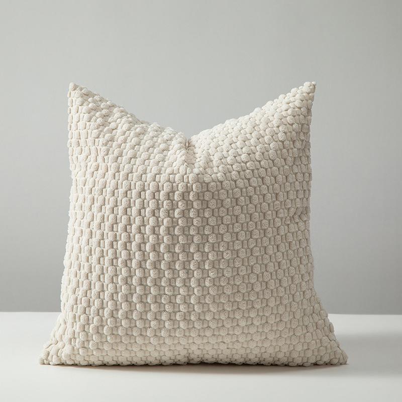 Bohemian Corduroy Bubble Bead Throw Pillow Cover