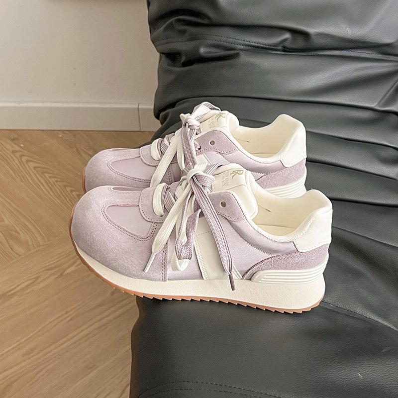 2025 new spring and autumn moral training sports running casual platform lightweight round head dad shoes ins trendy Forrest Gump shoes