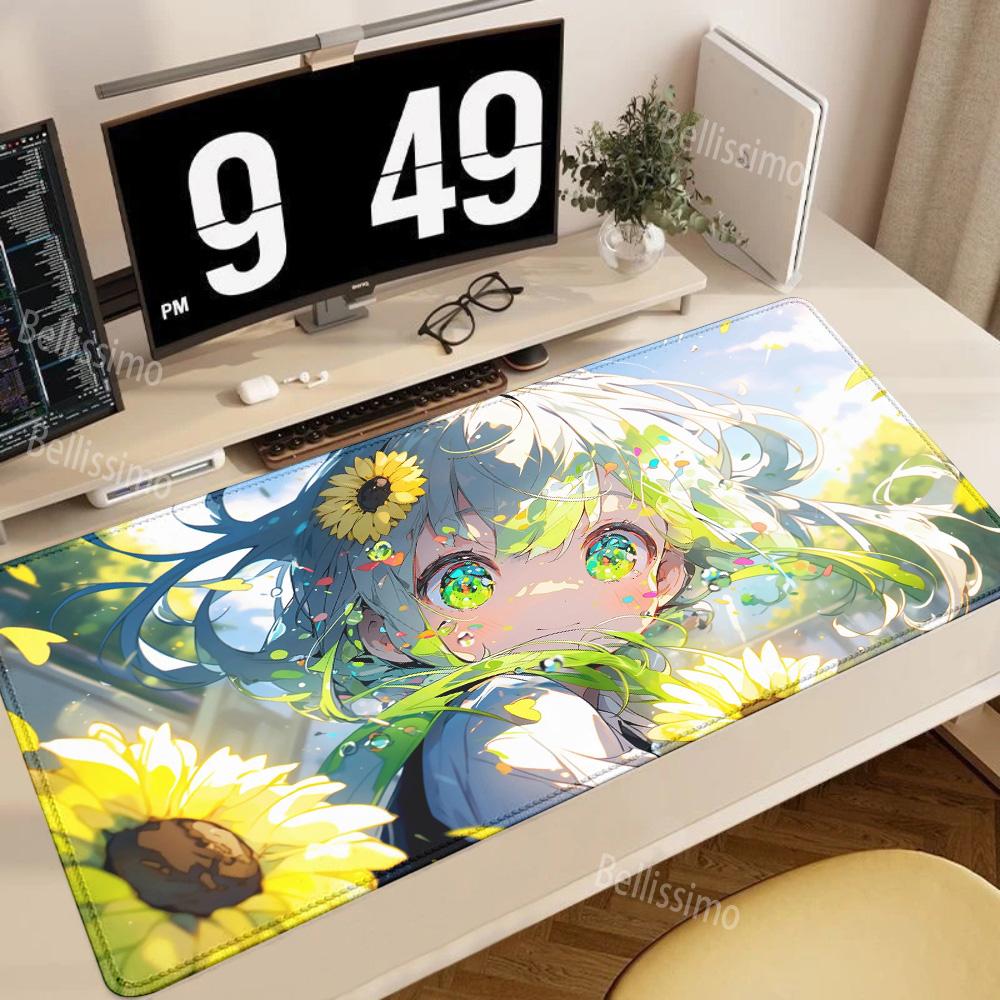 Anime Large mouse pad Gamer Albedo Anime Girls Rubber Mat mausepad Gaming Laptops Pc Accessories Deskmat mousepad Mats Keyboard
