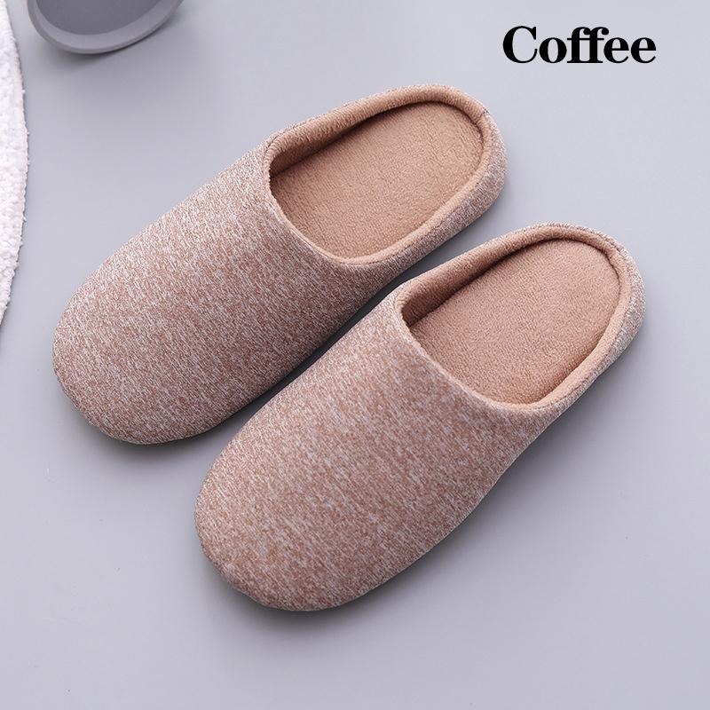 Unisex, Warm, Cotton, Slippers, EVA Foam, Solid Color, Anti-slip, House Shoes, Flat, Home, Autumn, Winter