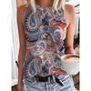 Abstract Face Persis 3D Print Tank Top Retro Streetwear Women Sleeveless Vest Y2k Oversized Off Shoulder Camisole Woman Clothing