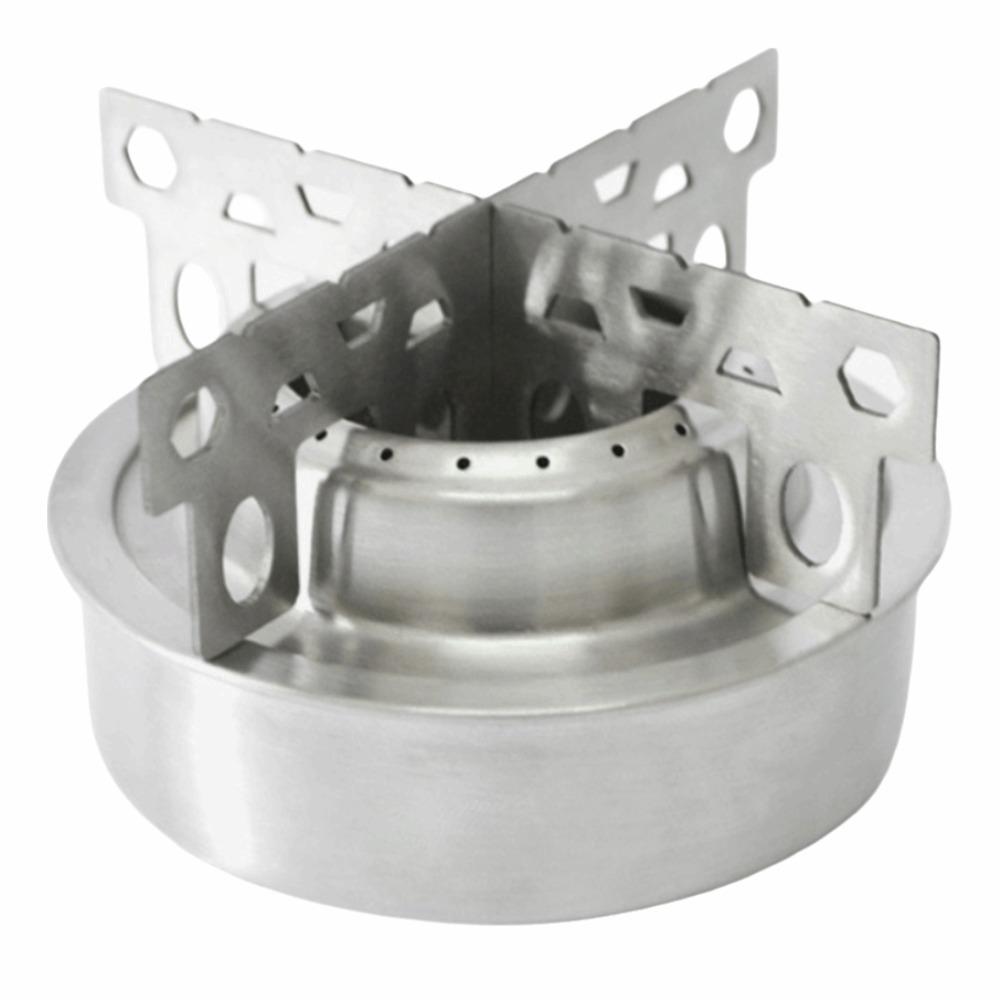 

Ultralight Alcohol Stove With Support Stand Camping Stove Durable Spirit Burner Stove Hiking серебряный