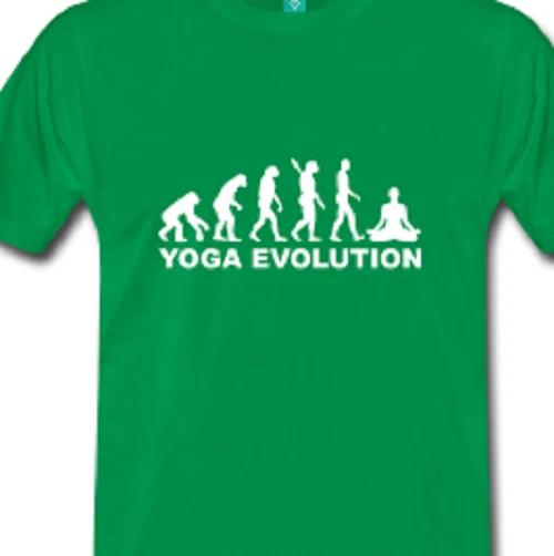 Yoga Evolution T shirt tee Unisex Training Pose Stretch Healthy Fitness XS