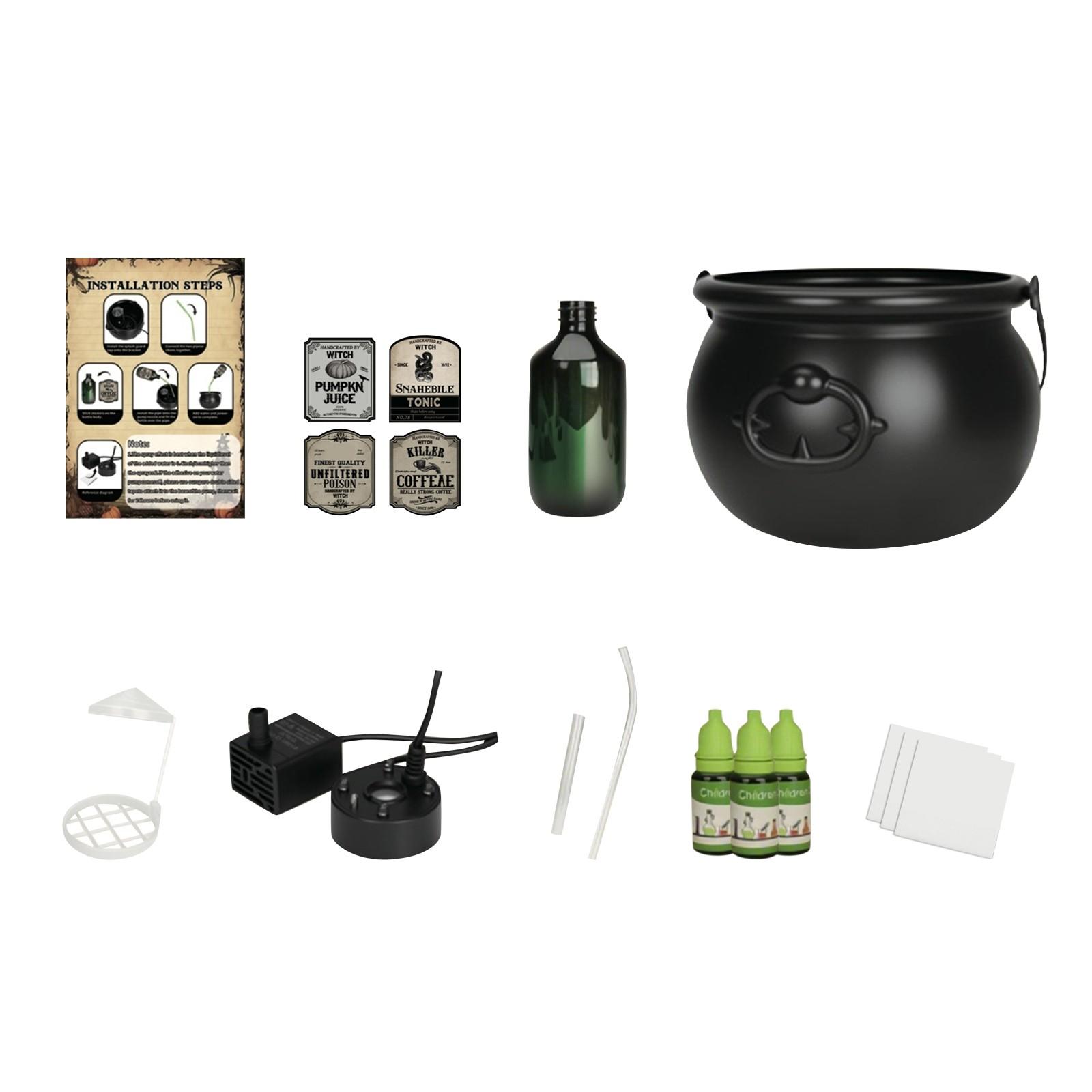 

Хэллоуинские украшения для дома - Ведьмин котел с волшебными бутылками и генератором тумана, плавающее зелье своими руками, украшение для вечеринки, декор для Хэллоуинской вечеринки 50 мл One Size