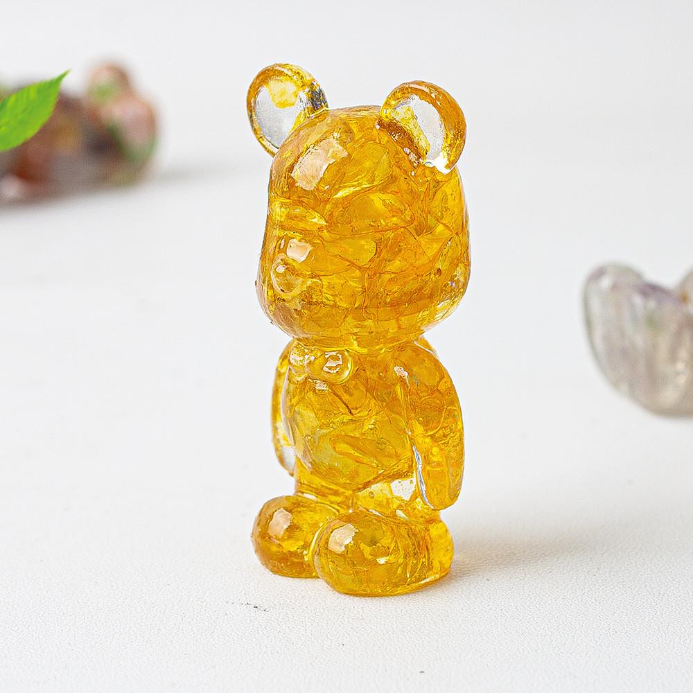 Crystal Violence Bear Resin Art Deco Statue Gift For Collectors