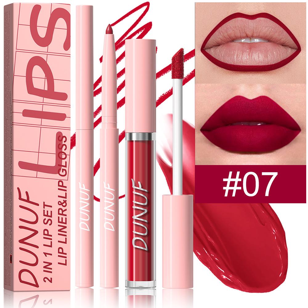 DUNUF 2-in-1 Waterproof Lip Liner & Gloss: Long-Lasting - Please Verify Details!