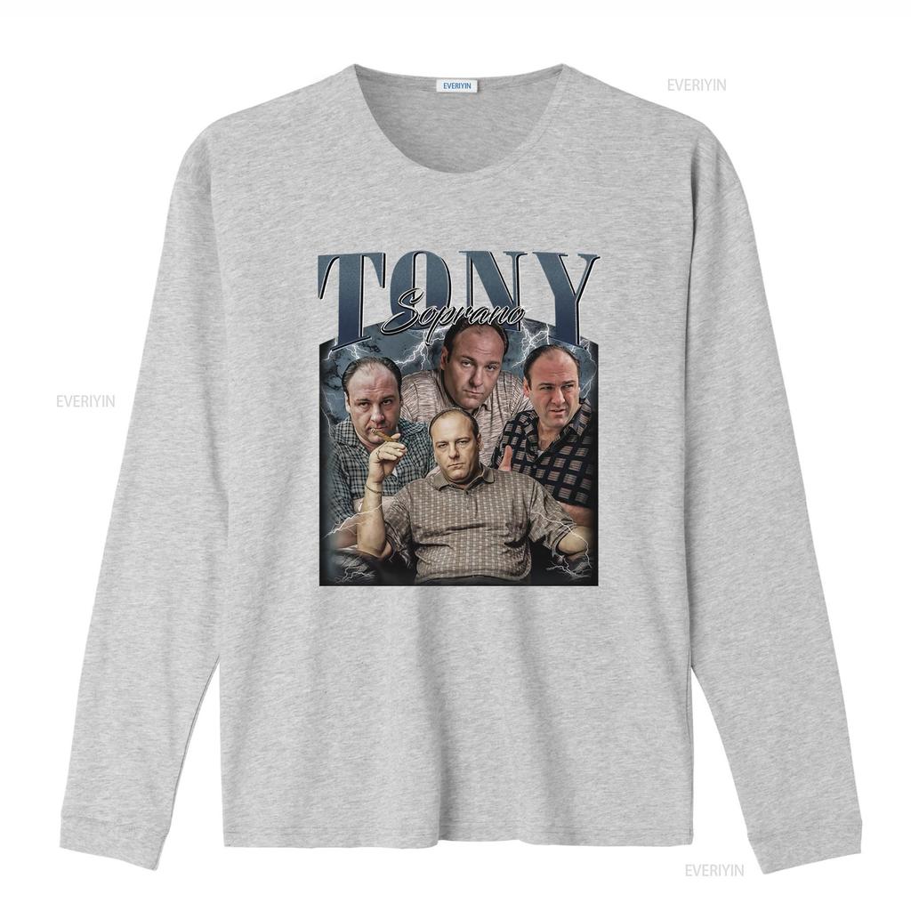 Vintage Retro Tony Soprano Classic Gangster Character Print Streetwear Casual T Shirt vintage Washed streetwear Unisex