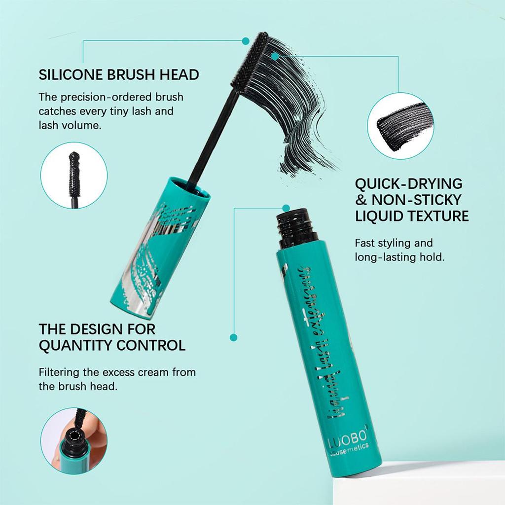 Cross Green Waterproof Mascara - Lengthening & Thickening, Warm Water Removable