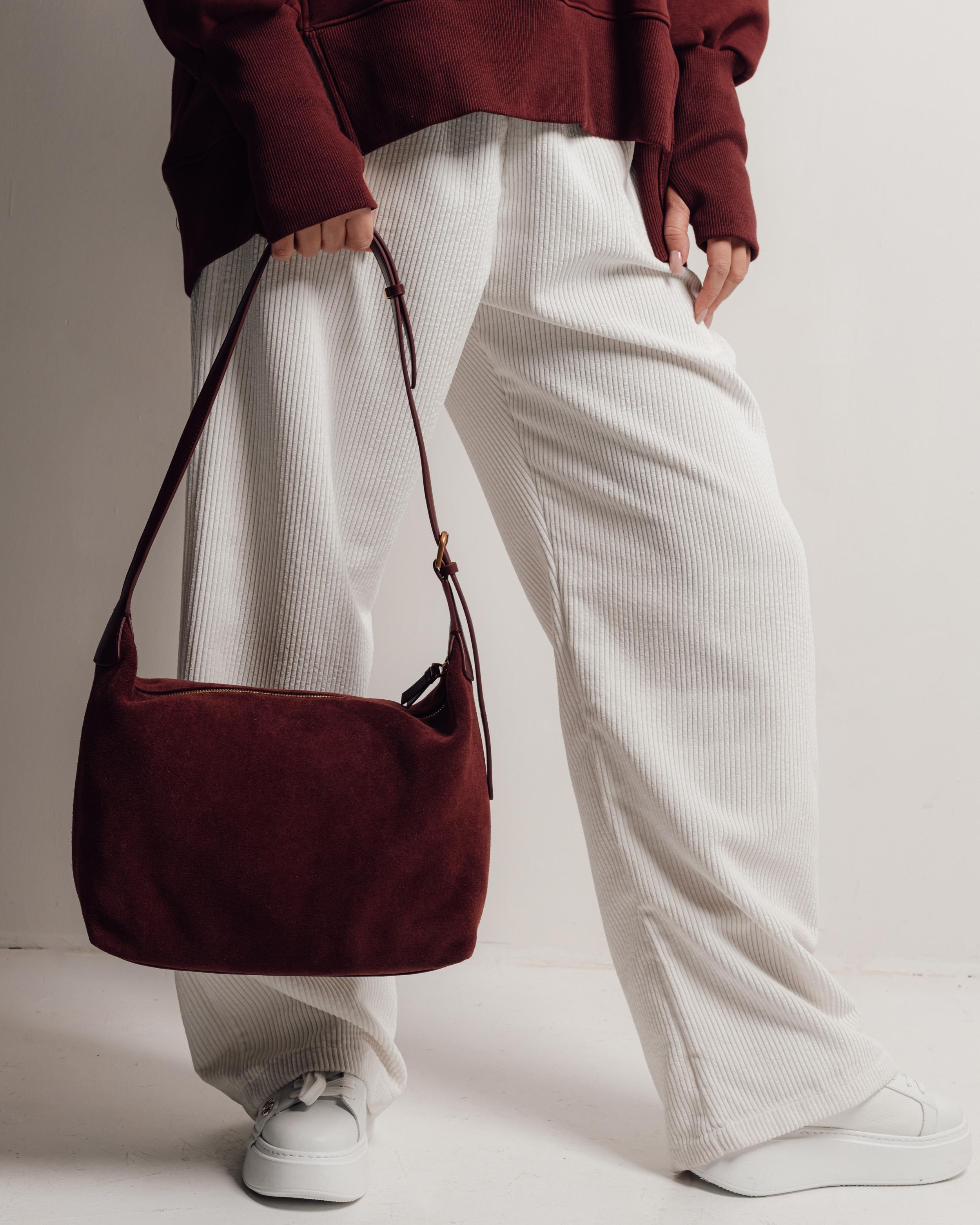 

Сумка жіноча 2777 бургунд замша бордовий