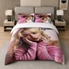 3Pcs Bed Set,Sabrina Carpenter 1 Duvet Cover and 2 Pillowcases, Printed Bedding Decor For Guest Room