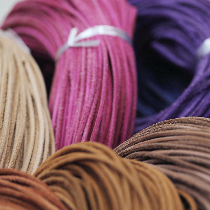 3.0mm Colorful Dyed Yak Leather Cord for DIY Bracelets & Necklaces
