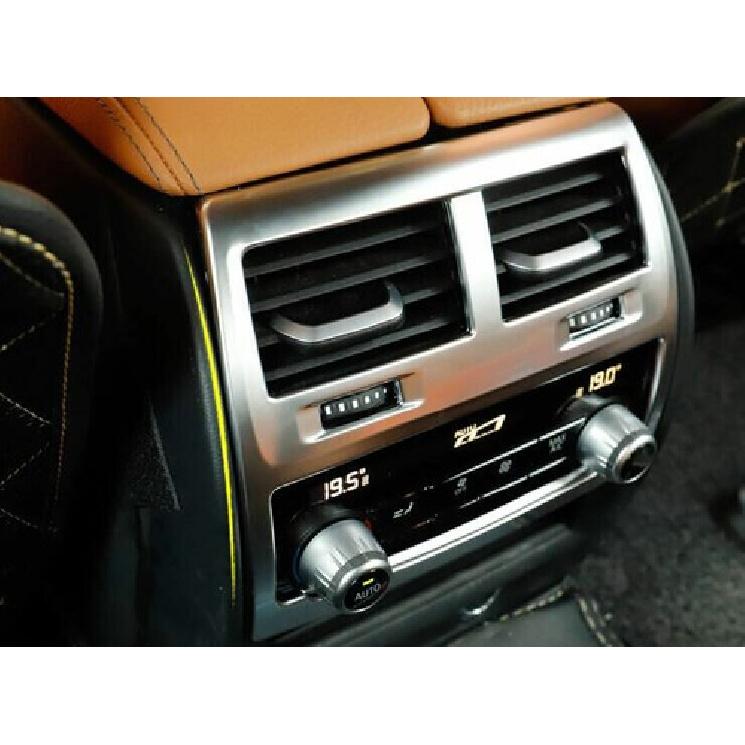 For BMW 5 Series G30 2018-  ABS Silver Rear Air Outlet Vent Frame Trim