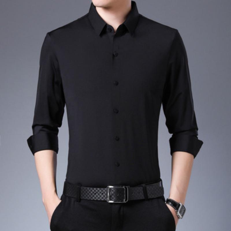 New One Piece Spring and Autumn New Men's Business Casual Long-sleeved Shirt Youth Shirt
