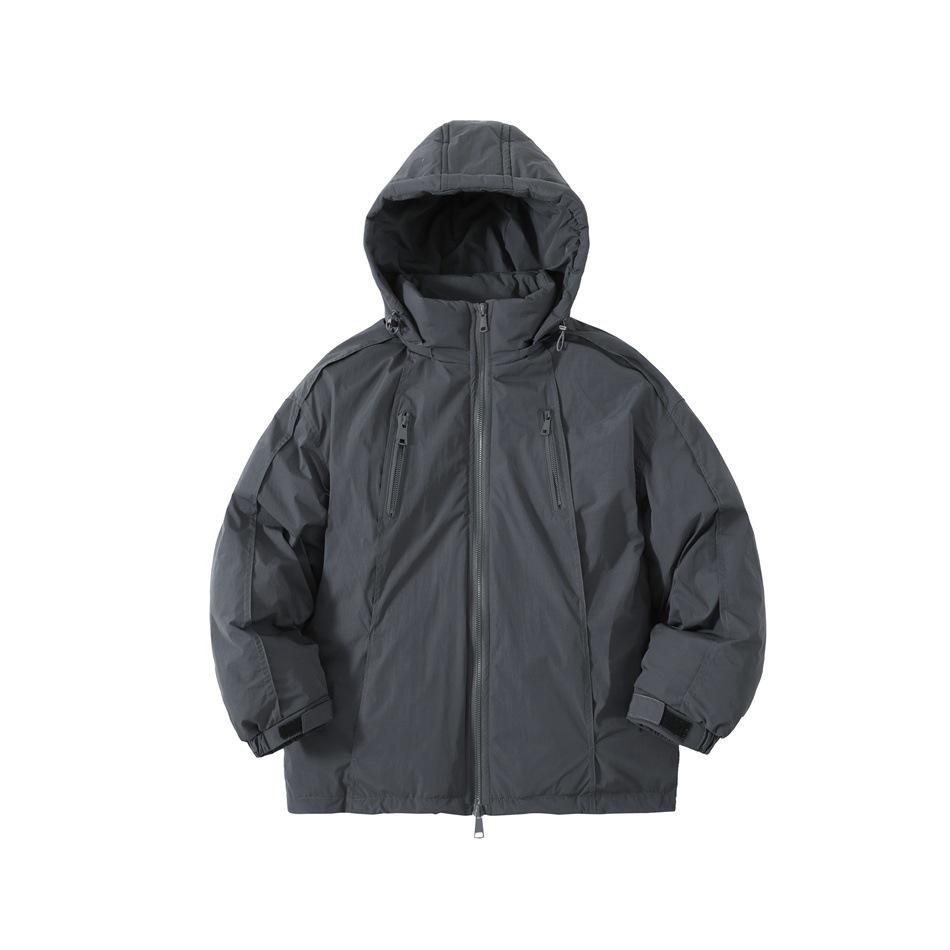 Мужская модная ветровка с капюшоном NICE3RULE в японском стиле, хлопковая L темно-серого