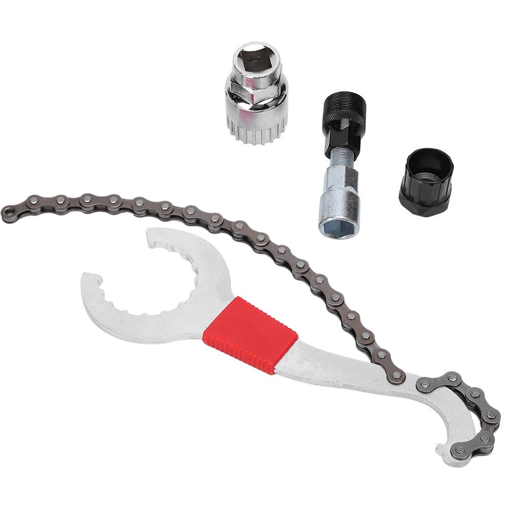 G401 Road Bicycle Wrench with Chain Mountain Bike Flywheel Disassemble Install Repair Tool