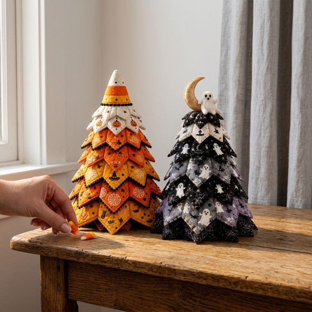 Kit Albero di Natale Trapuntato Vintage Zucca Fantasma Cucito a Mano Albero del Festival Decorazione Patchwork per la Casa