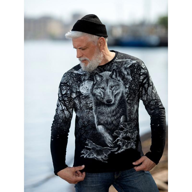 

Мужская футболка с длинным рукавом Осень Зима 6XL