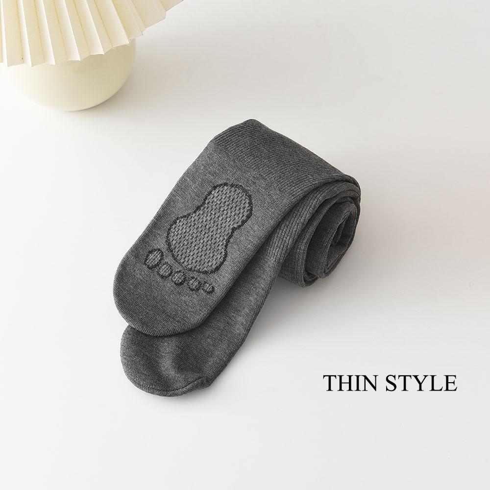 Herbst- und Winterfeine Vertikalstreifen, Dünner Samt, Dicke Kinderstrumpfhose, Mädchen-Sandstrahlfüße, Graphensohlen, Kleine Füße