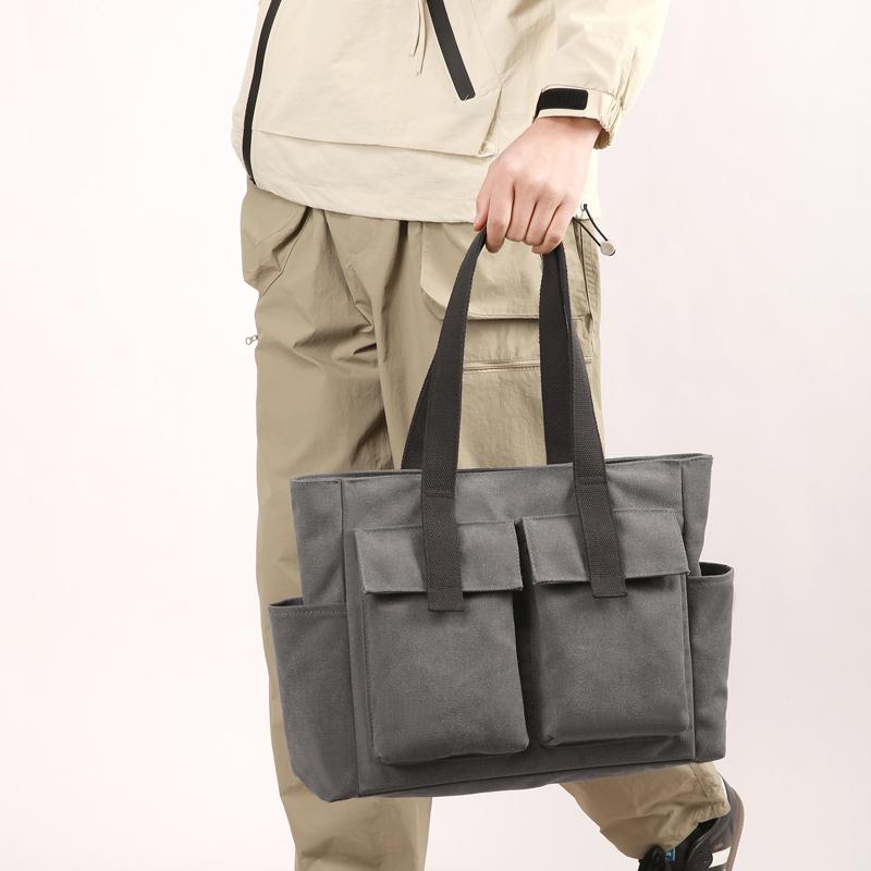 Vintage Canvas Messenger Bag for Women - Multi-Pocket Waterproof Satchel, Durable Crossbody Bag for Outdoor Travel & Daily Commute