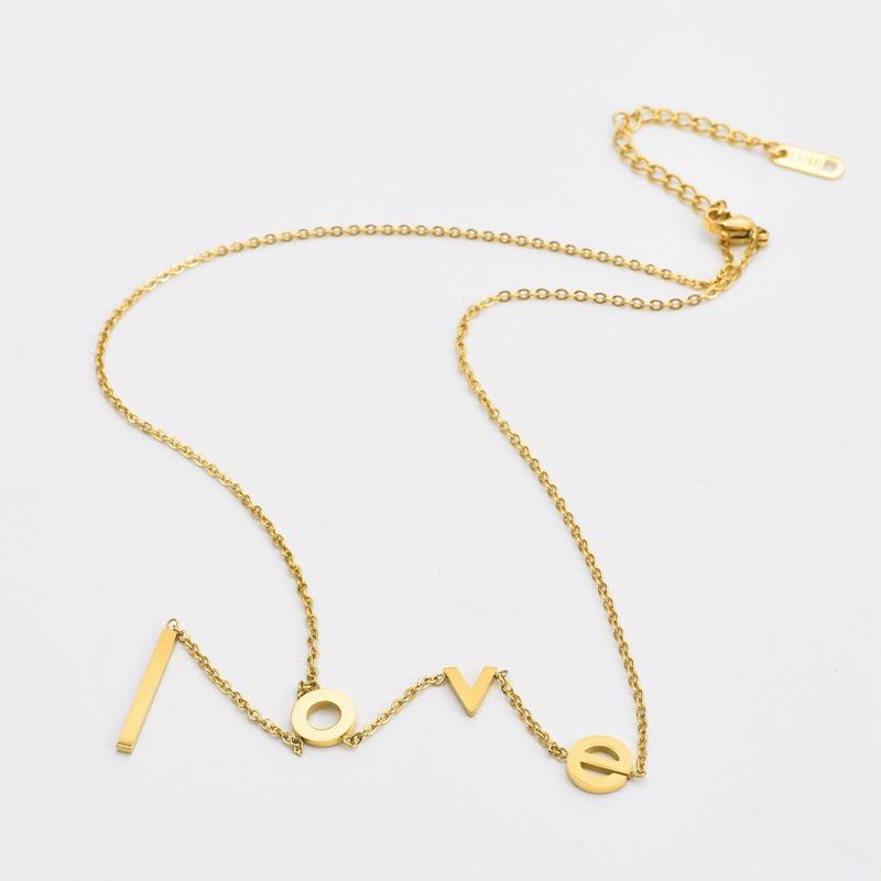 Titanium Love Letter Necklace - Fashionable, Versatile, and Elegant Design