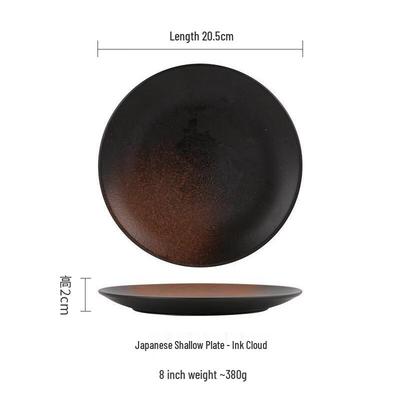 ZISIZ Retro Underglaze Ceramic Dinner Plate Set