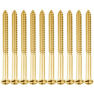 Musiclily Ultra X 35mm Stainless Steel Guitar Pickup Screws for JB Jazz PB Precision and JM Electric Gold of 2.6 Bass, Bass, P90, Guitars, (Pack 10)