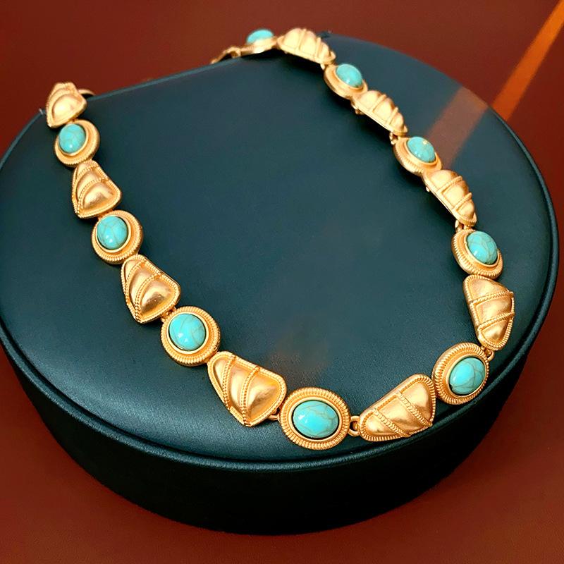 Vintage Retro Leichte Luxus Halskette für Damen - Europäisch und Amerikanisch Inspiriertes Statement-Stück