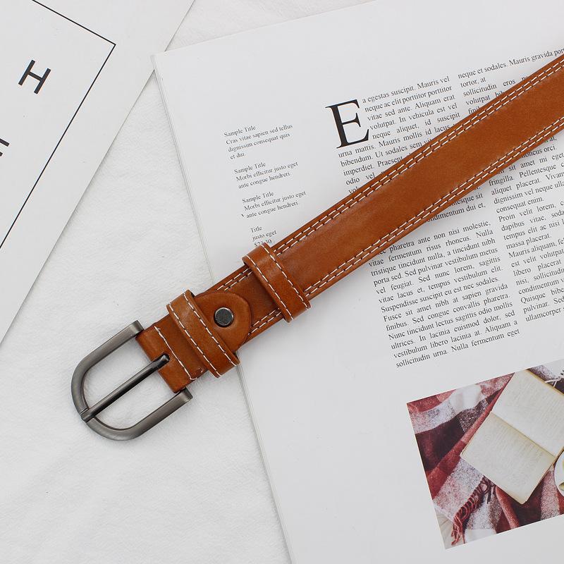 Student Popular Pin Buckle Decorative Jeans Bandwidth Casual Pu Belt Women'S Tide Belt