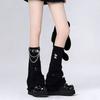 1Pcs Women Punk Goth Heart Pu Leather Elastic Leg Rings Body Jewelry On The Legs Elastic Body Chains Suspender Garters Belt