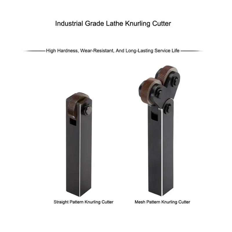 1 Satz Rändelwerkzeug 0,8-3 mm Gerade/Netzförmig Rändelschneider Drehbank Schneidwerkzeug Werkzeugmaschinen 20 mm Schaft Einzel-Doppelrad