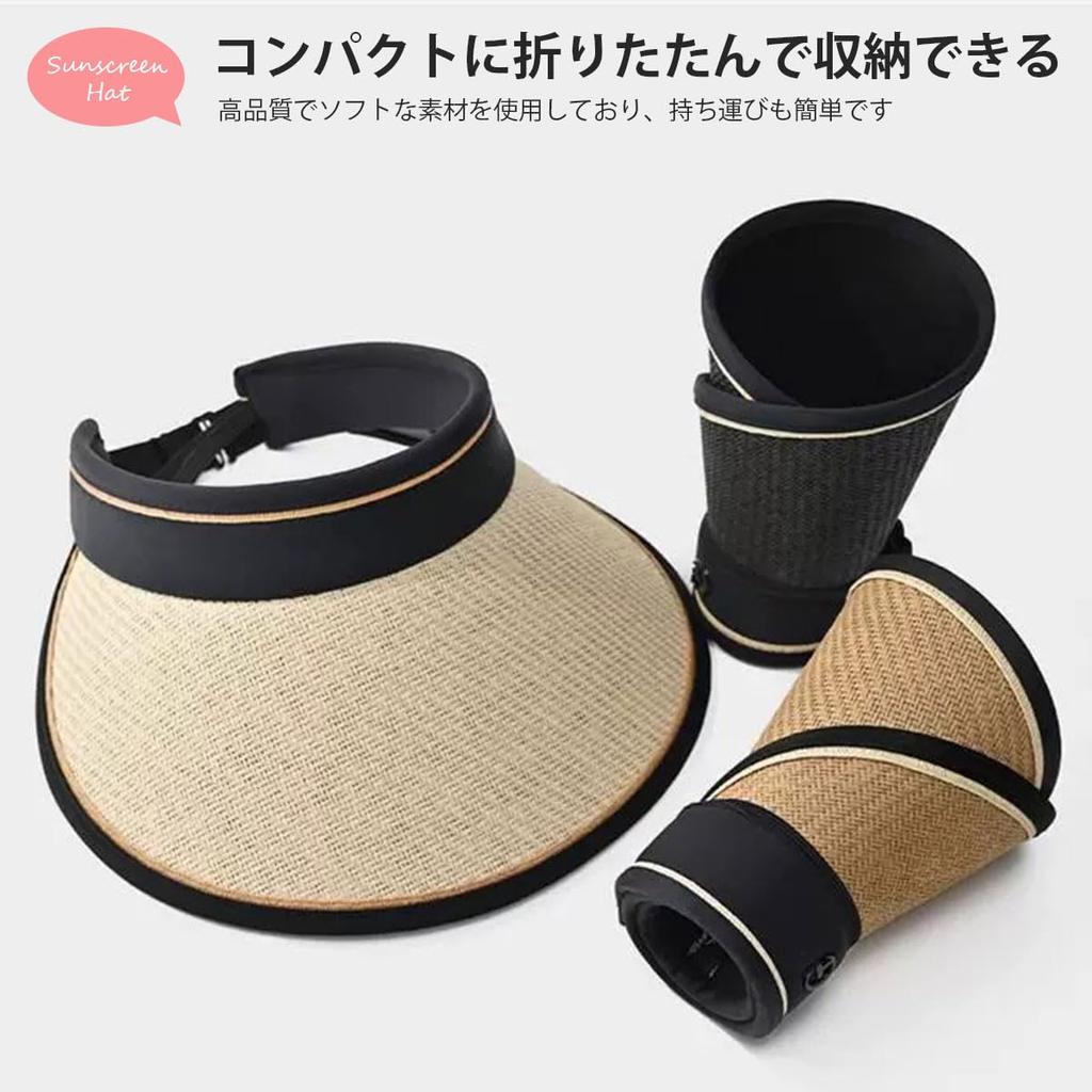 Straw Sun Visor for UV Sun Wide Small Face Mountain Windproof Number [Lhyxuuk] Women, Protection, Hat, Brim, Foldable, Outdoor, Effect, Golf, Tennis,