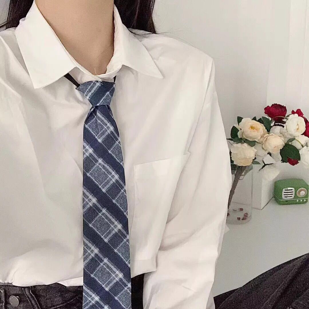 

Утепленная и утолщенная новая рубашка, униформа Jk, белая рубашка, женская, свободная, весна и осень, с длинными рукавами 4XL