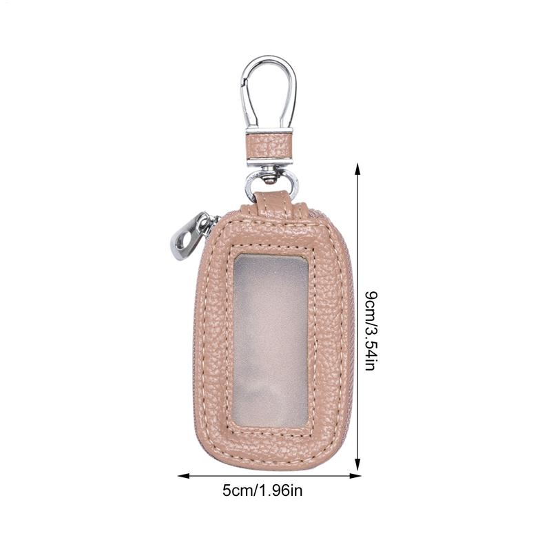 Schlüsselanhänger Tasche Reißverschluss Schlüsselhalter mit Metallhaken Auto Schlüsselanhänger Hülle Case PU Leder Auto Schlüsselanhänger Halter für Fernbedienung Schlüsselanhänger