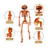 2pcs/set Halloween Spooky Haunted House Decor Realistic Skull Pumpkin Head Moving Skeleton Plastic PP Prop for Party Decoration