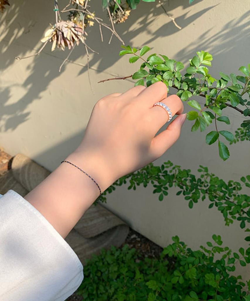 Alleun Silver 925 Thumb Layered Cubic Bold Ring