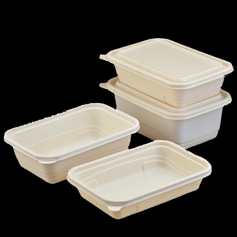 Rectangular Corn Starch Disposable Takeout Containers