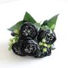 1 Bundle Artificial Roses Flowers Silk Peony Bouquet Home Decoration Accessorie Wedding Party Scrapbook Fake Plants Diy Pompons