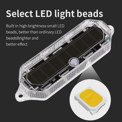 Solar Powered LED Motorcycle Warning and Decorative Light