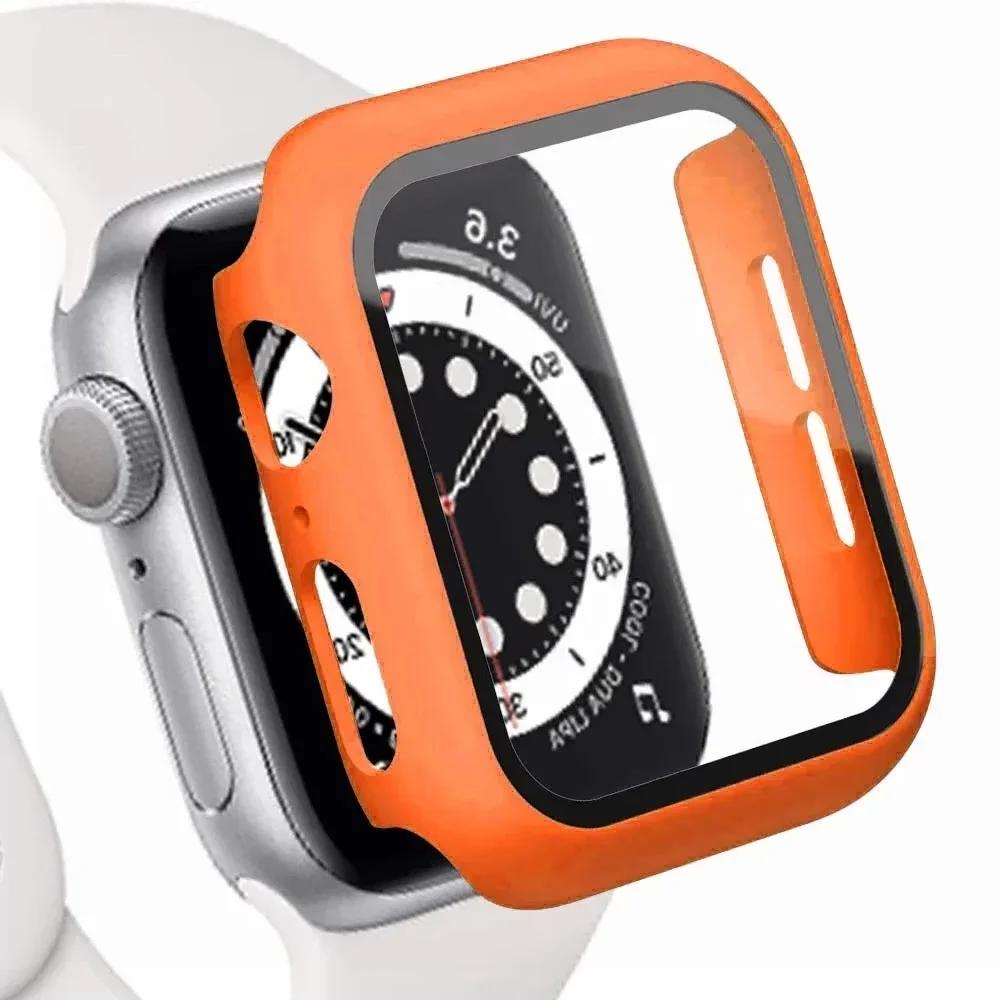 Tempered Glass+Cover For Apple Watch series 10 42mm 46mm Matte Hard PC bumper Screen Protector Case iWatch 10 42/46 Accessories