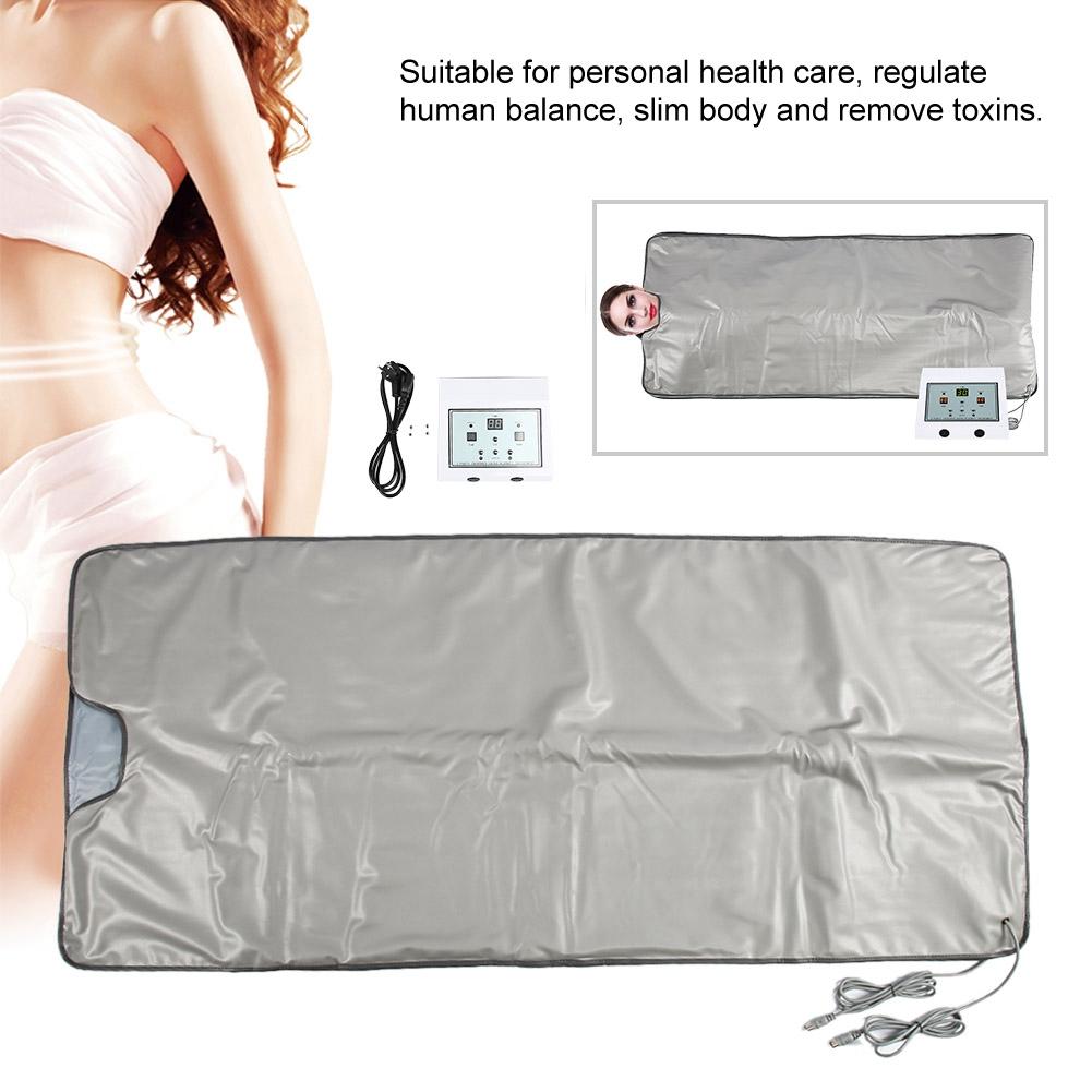 Far Infrared Adjustable Sauna Heating Blanket Detoxification Body Slimming Blanket (UK Plug)