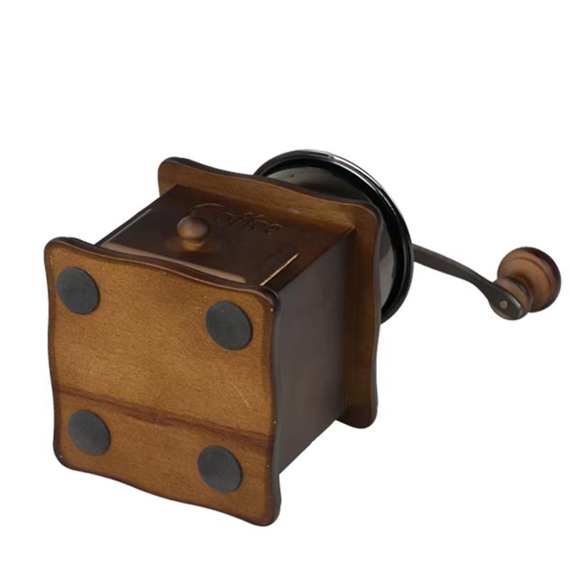 Manuell Kaffekvarn Trä Vintage Antik Keramisk Handvev Kaffekvarn Med Retrostil Trä Kaffekvarn Kvarn YY150