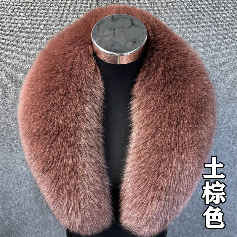 Real Fox Fur Collar Women Winter Thickened Fur Collar Scarf Collars Wraps Neck Warmer Fur Scarves Shawl Luxury Fluffy Fur Shawl