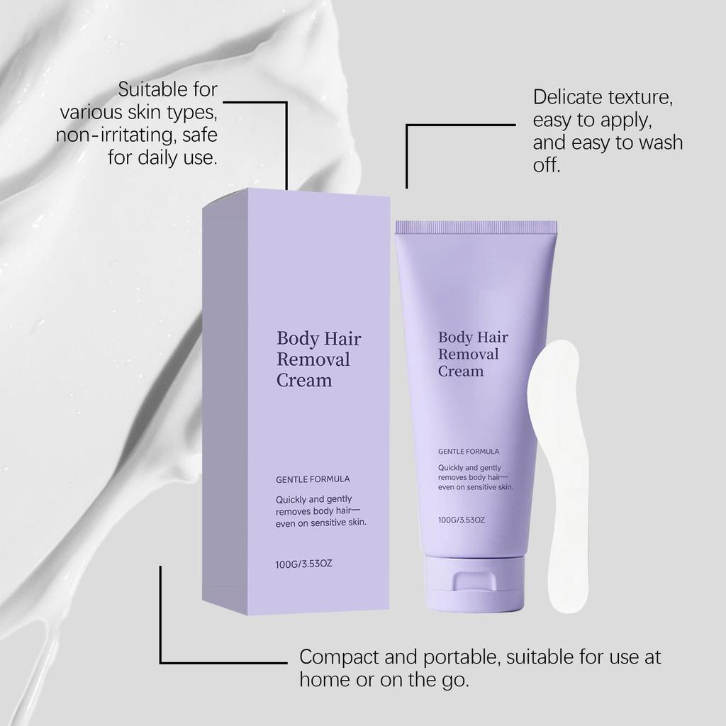 Odorless Gentle Body Hair Removal Cream: Quick, Daily, Portable Solution