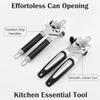 Non Slip Can Opener Compact Tin Can Opener Heavy Duty Bottle Opener  Kitchen Gadgets